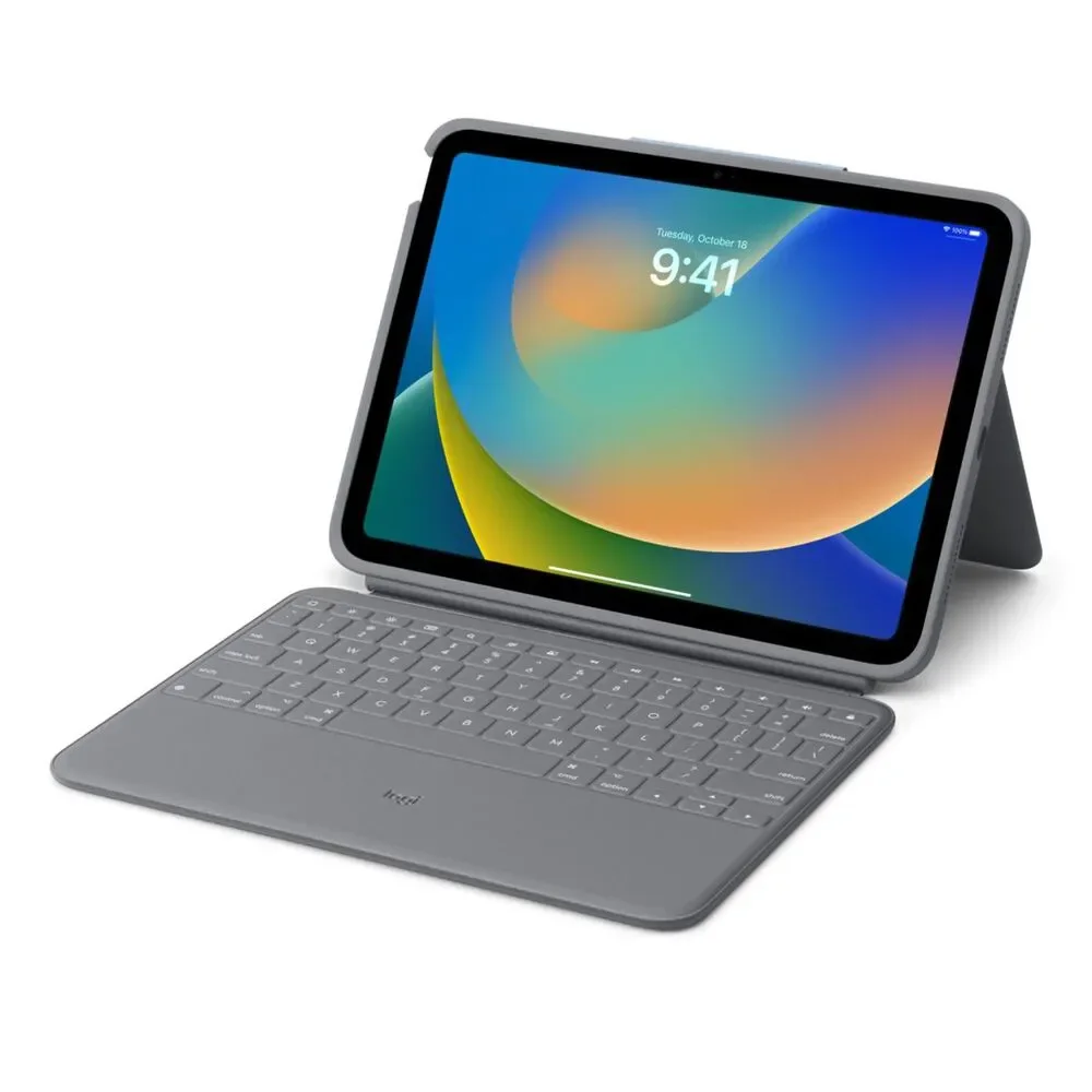 Logitech Rugged Folio for iPad 10th Gen and A16 - Oxford Gray